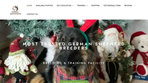 A screenshot of Germanshepherdor.com