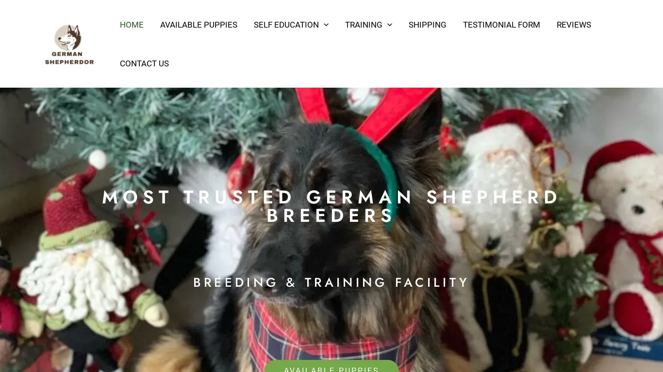 A screenshot of Germanshepherdor.com