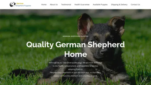 A screenshot of Germanshepherdpupps.com