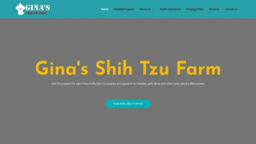 A screenshot of Gigishihtzufarm.com