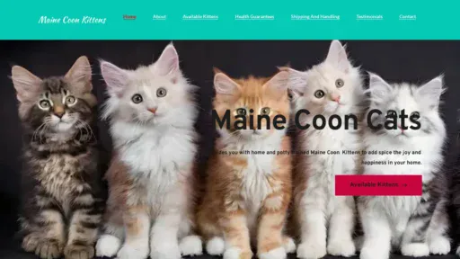 A screenshot of Gjmainecoonkittys.com