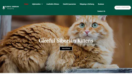 A screenshot of Gleefulsiberiankitty.com