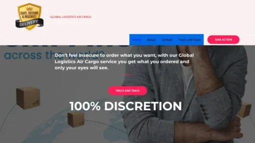 A screenshot of Globalairlogisticscargo.com