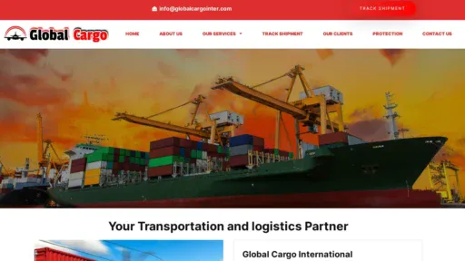 A screenshot of Globalcargointer.com
