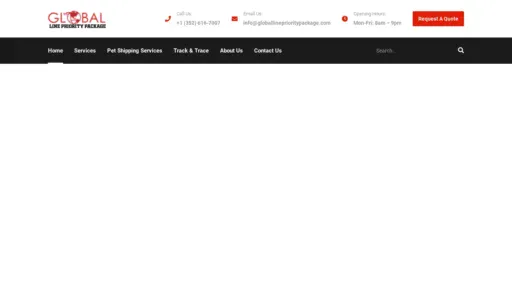 A screenshot of Globallineprioritypackage.com