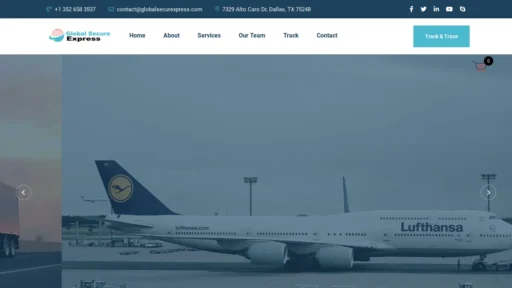 A screenshot of Globalsecurexpress.com