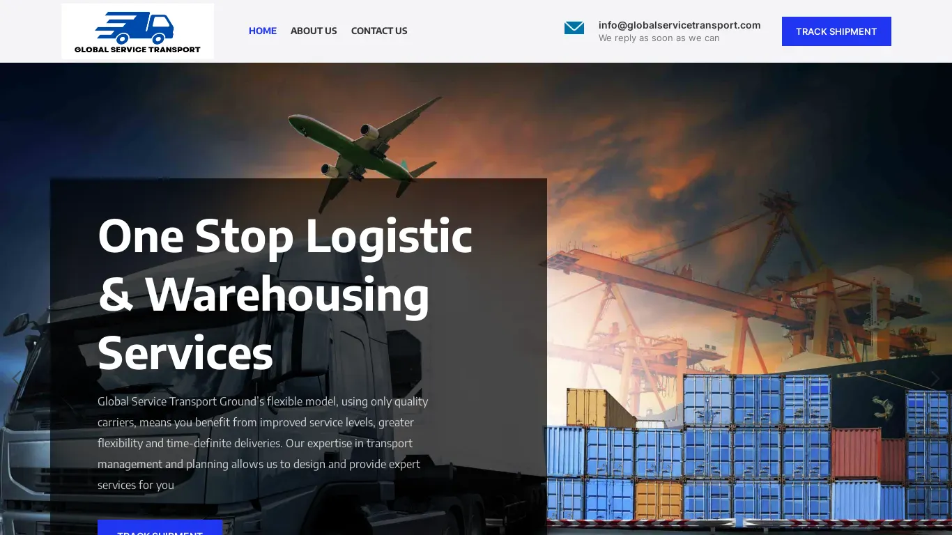 A screenshot of Globalservicetransport.com