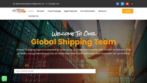 A screenshot of Globalshippingteam.com