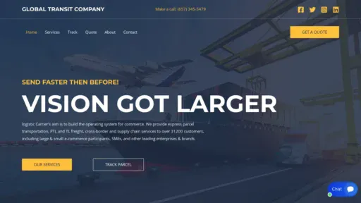 A screenshot of Globaltransitcompany.com