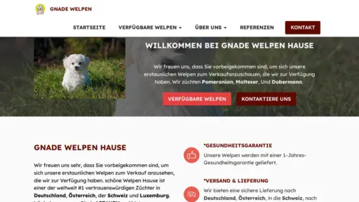 A screenshot of Gnadewelpenhause.com