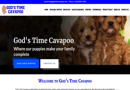 is godstimecavapoo.com legit? screenshot