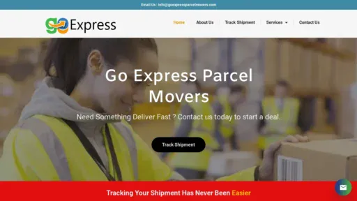 A screenshot of Goexpressparcelmovers.com