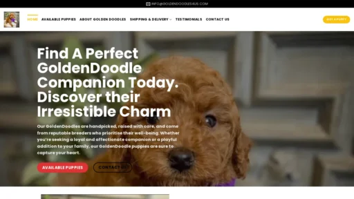 A screenshot of Goldendoodles4us.com
