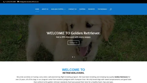 A screenshot of Goldendoodlesofficial.com