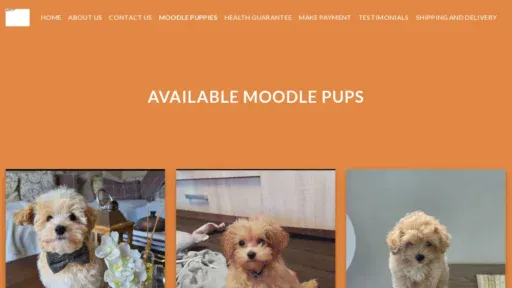 A screenshot of Goldenfamilypups.com