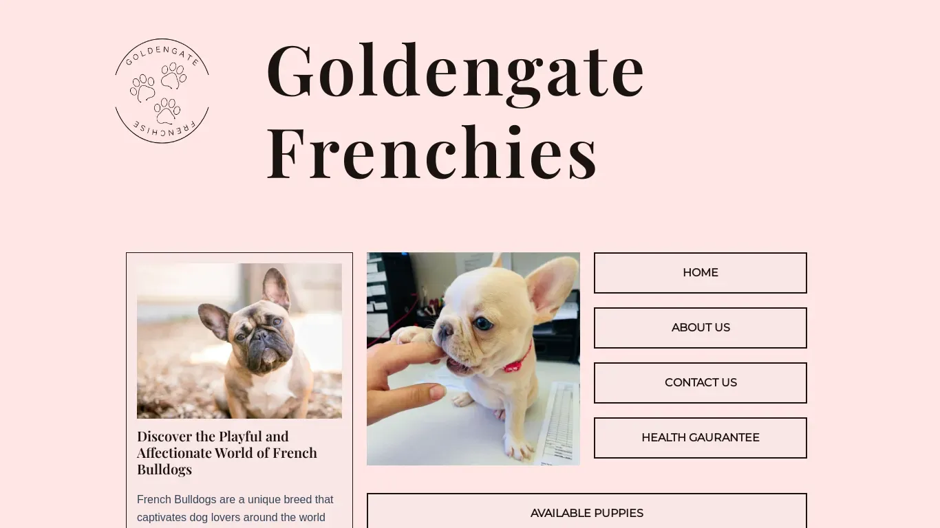 is goldengatefrenchies.com legit? screenshot