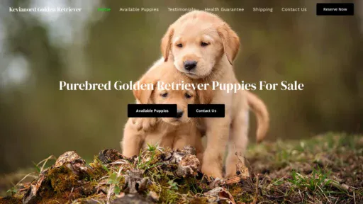 A screenshot of Goldenretrieverkevianord.com