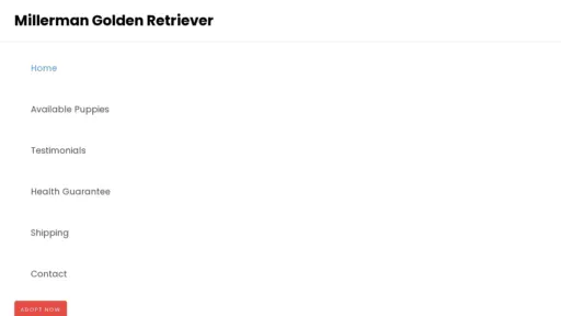 A screenshot of Goldenretrievermillerman.com