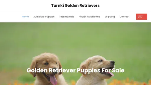 A screenshot of Goldenretrieversturnki.com