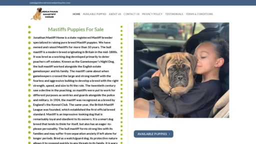 A screenshot of Goldenretrieverwelpenkaufen.com