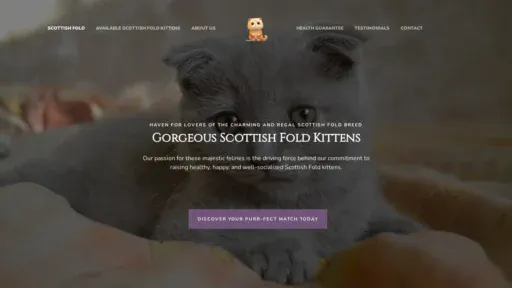 A screenshot of Gorgeousscottishfolds.com
