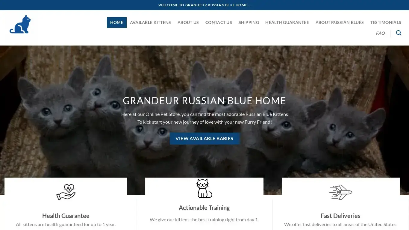 is Grandeur Russian Blue Home – Home Of Cute Kittens legit? screenshot