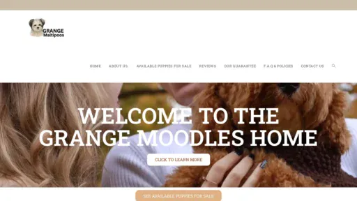 A screenshot of Grangemaltipoos.com