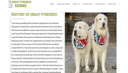 A screenshot of Genlanfamilystbernard.com