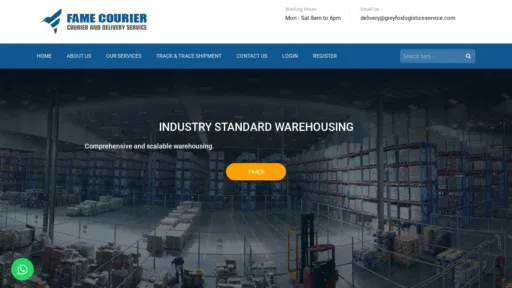 A screenshot of Greyfoxlogisticsservice.com