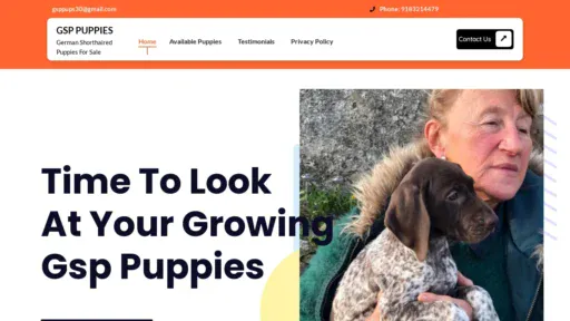 A screenshot of Gsppupsforsale.com