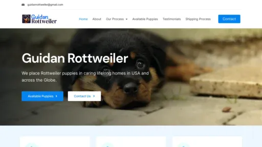 A screenshot of Guidanrottweiller.com