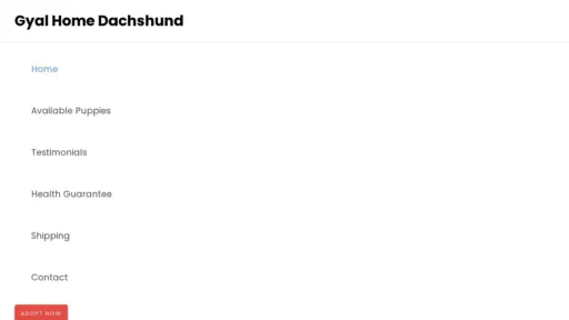 A screenshot of Gyalhomedachshund.com