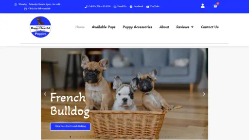 A screenshot of Happycheerfulpuppies.com