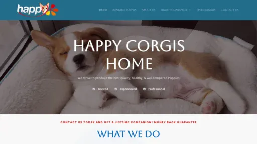 A screenshot of Happycorgihome.com