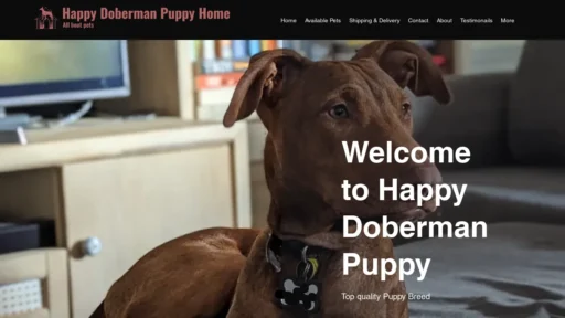 A screenshot of Happydobermanpuppy.us