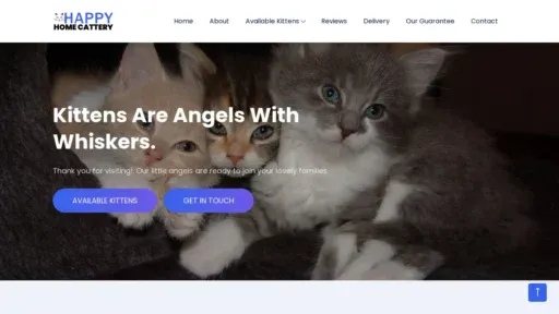 A screenshot of Happyhomecattery.com