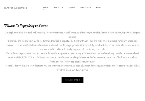 is happysphynxkittens.com legit? screenshot