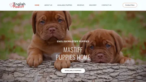 A screenshot of Havenhomeenglishmastiff.com