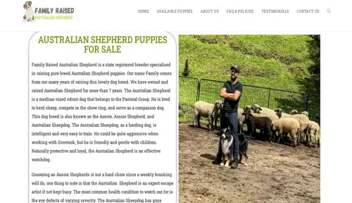 A screenshot of Genlanfamilystbernard.com