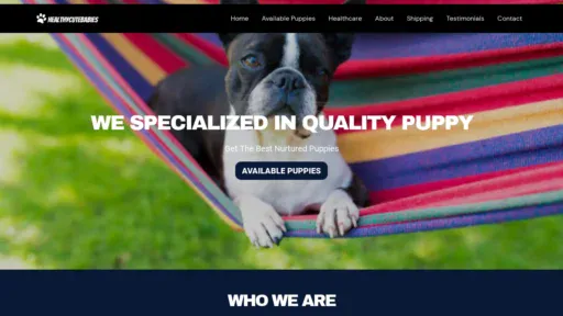 A screenshot of Healthycutebabies.com