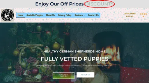 A screenshot of Healthygsdpuppieshome.com