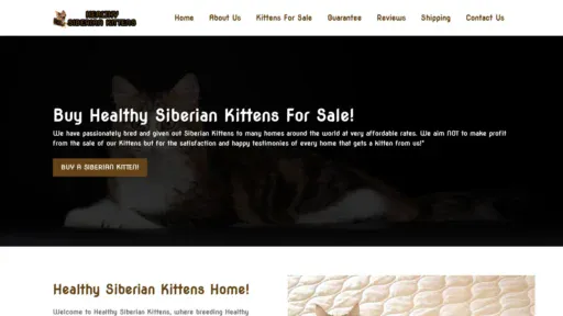 A screenshot of Healthysiberiankitten.com