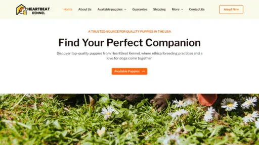 A screenshot of Heartbeatkennel.com