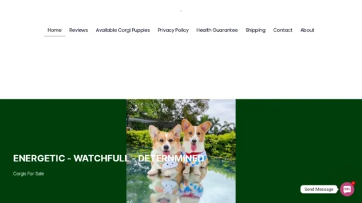 A screenshot of Heartspembrokecorgis.com