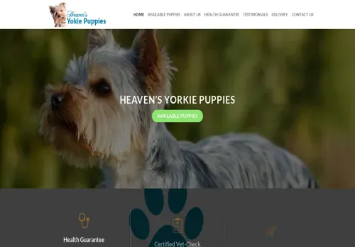 is heavensyokiepuppies.com legit? screenshot