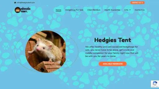A screenshot of Hedgiestent.com