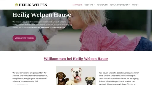 A screenshot of Heiligwelpenhause.com