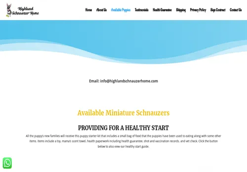 is highlandschnauzerhome.com legit? screenshot