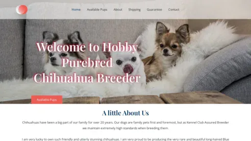 A screenshot of Hobbychisbreeder.com