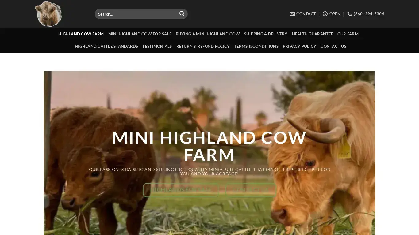 is Mini Highland Cow for sale | Highland Cow Farm legit? screenshot